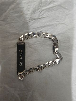 Pulsera para hombre de plata 1 ley real madrid