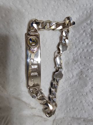 Pulsera para hombre de plata 1 ley real madrid