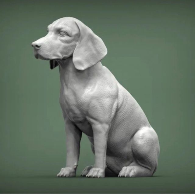 Figura Perro Beagle sentado