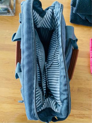 Bolso cambiador bebé gris grande