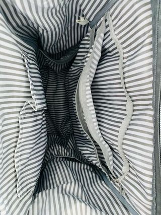 Bolso cambiador bebé gris grande