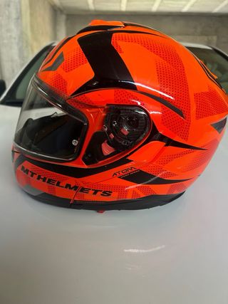 Casco moto MTHELMETS naranja
