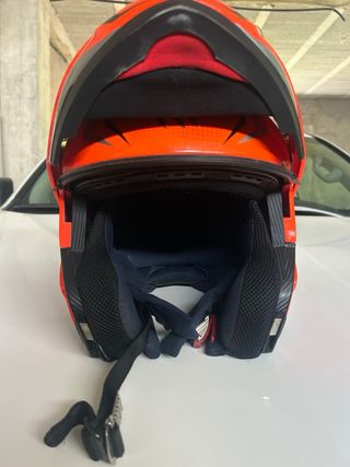 Casco moto MTHELMETS naranja