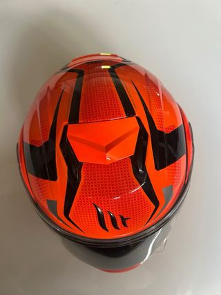 Casco moto MTHELMETS naranja