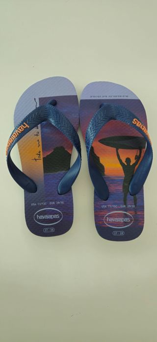 Havaianas azules y naranjas nº 27-28