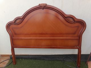 Cabezal cama madera marrón