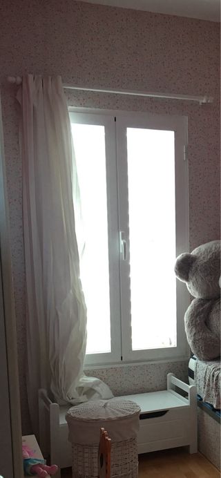 Ventana aluminio blanca 2 hojas