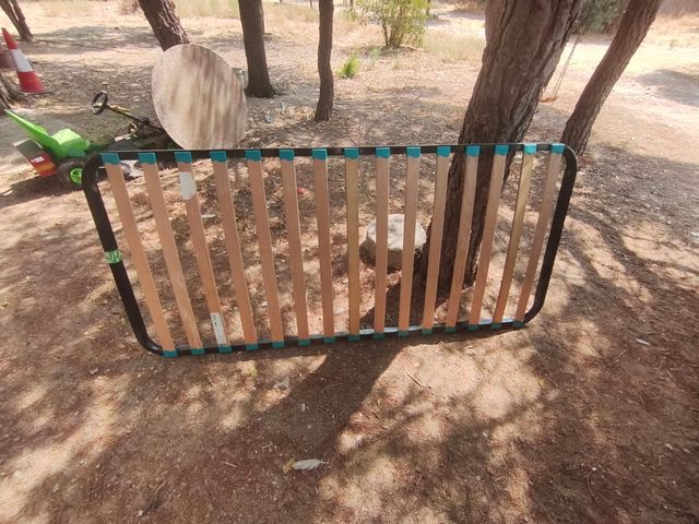 Somier Lamas Madera - Negro-Verde