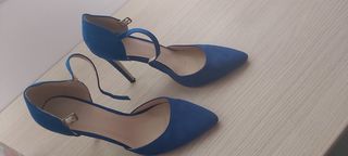 Tacones azul fiesta