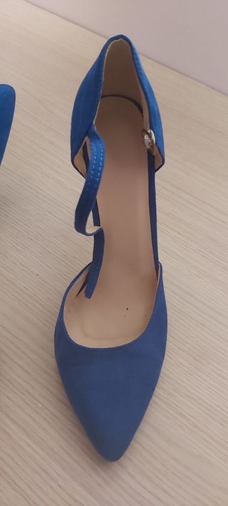 Tacones azul fiesta