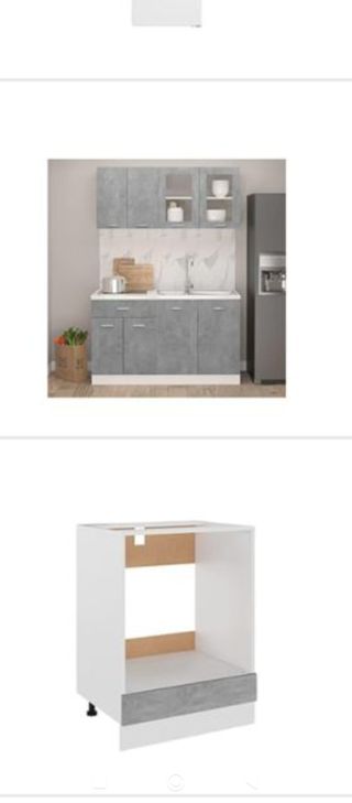 Muebles cocina - Gris y Blanco