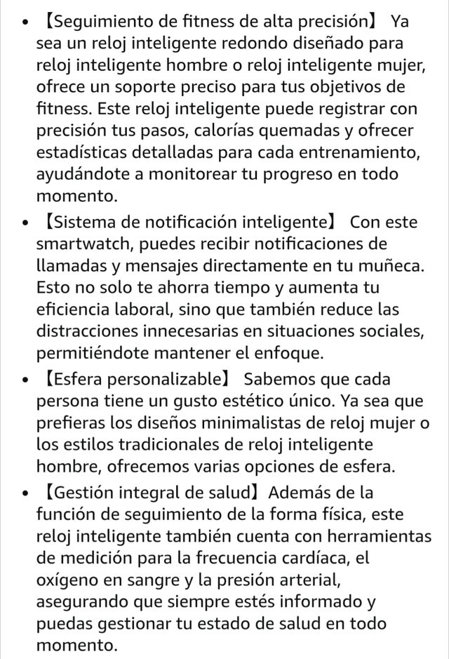 Smartwatch Mujer Reloj Inteligente Rosa llamadas