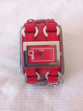 Reloj Storm rojo | Pulsera cuero