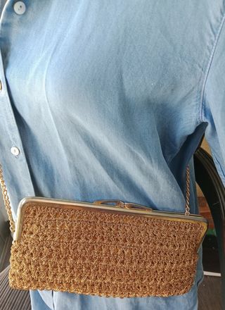 Bolso Fiesta Dorado Años 50 con regalo 
