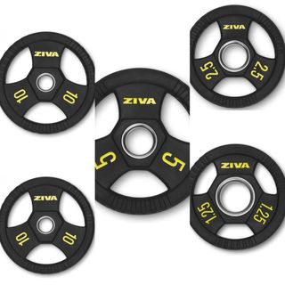 Discos peso Ziva: 10kg x2, 5kg, 2,5kg, 1,25kg