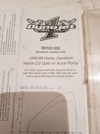 Juego carburación Harley Davidson 