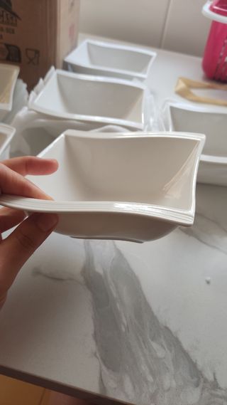 6 Cuencos Malacasa Porcelana Blancos