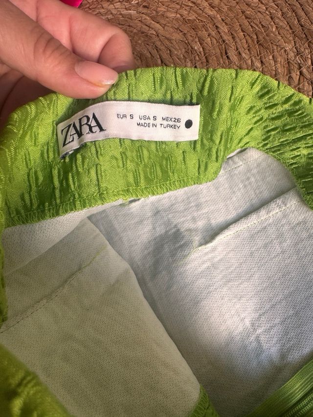 Mini Falda Zara Verde