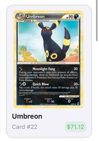 Cromo Umbreon 22/95