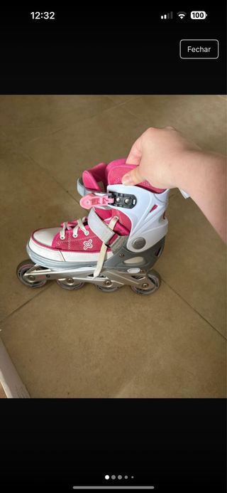 Patins Rosa Ajustáveis de 37-40