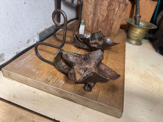 2 Candilejas metal antiguas