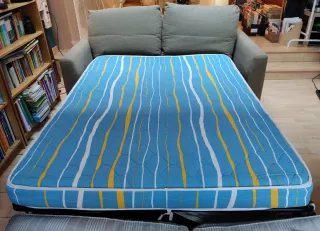 Sofá cama beige 135cm