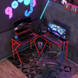 Scrivania Gaming Angolare per Ufficio o Camera, Sc