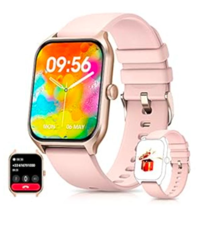 Smartwatch reloj inteligente Mujer Rosa oro Llamad
