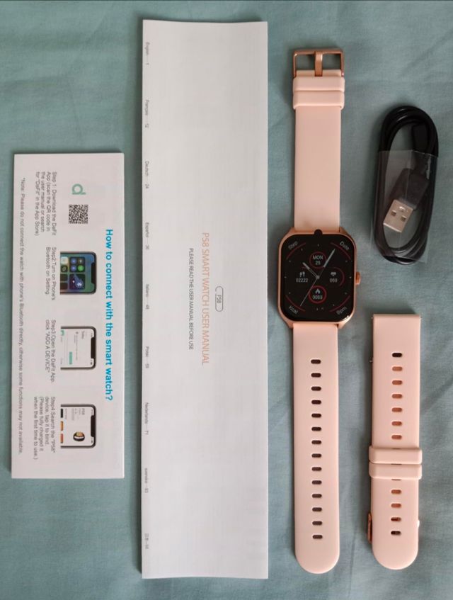 Smartwatch reloj inteligente Mujer Rosa oro Llamad