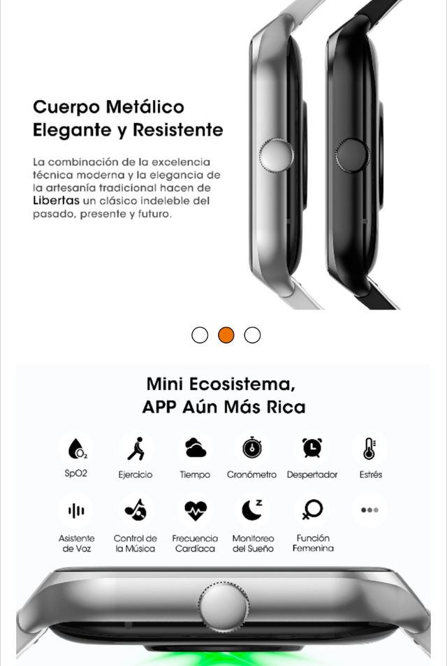 Smartwatch reloj inteligente Mujer Rosa oro Llamad