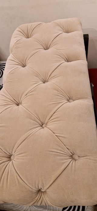 Pouf Beige Nuovo residuo di magazzino