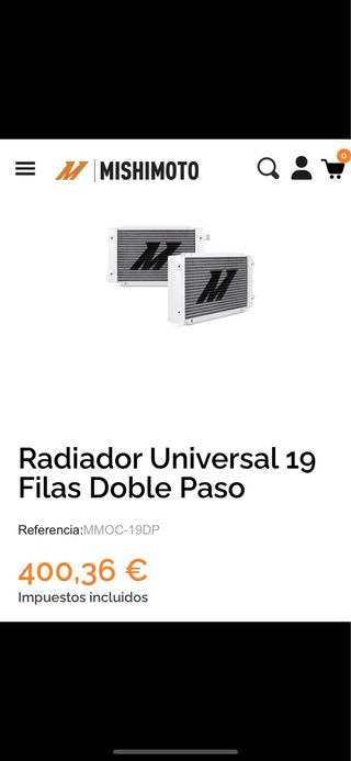 Radiador aceite Mishimoto Universal 19 filas