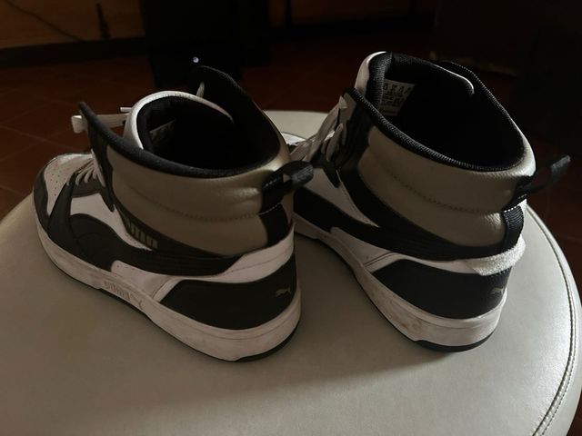 Puma - Scarpe sportive alte bianche e nere