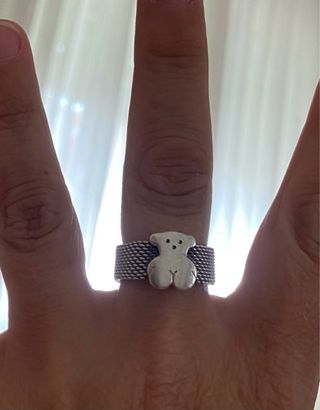 Anillo Tous oso plata talla 16