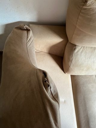 Sofá chaise longue beige