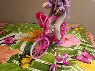 Bicicletta & Triciclo Barbie rosa e bebè no Barbie
