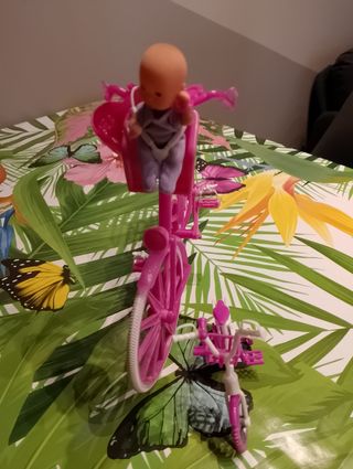Bicicletta & Triciclo Barbie rosa e bebè no Barbie