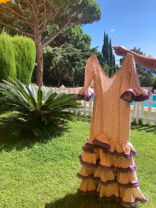 Traje flamenca mujer topos