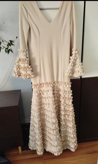 Traje Flamenca beige