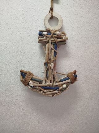 Ancla decorativa madera 49x33x6 cm