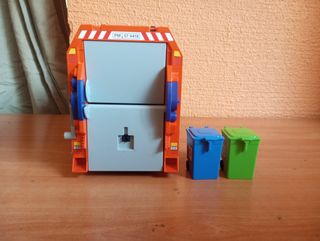408. Playmobil camión de basura naranja