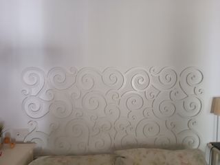 Cabecero cama metal blanco