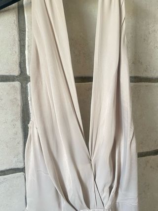 Mono beige Zara - Falda en un lateral 