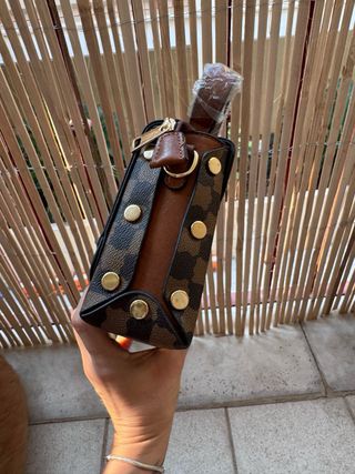 Bolso marrón cuadros nuevo