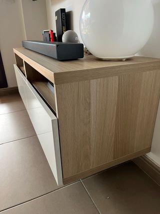 Mueble TV - Beige y Blanco