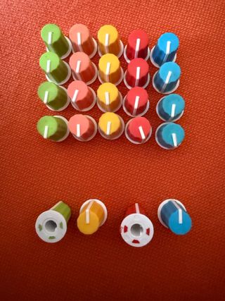 24PCS Knob Colorati in Gomma per Mixer 90°