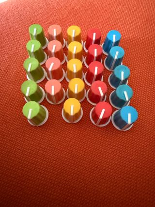 24PCS Knob Colorati in Gomma per Mixer 90°