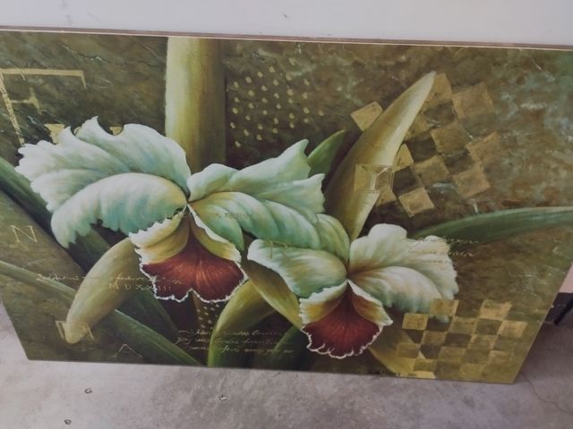 Cuadro flores - Óleo sobre madera