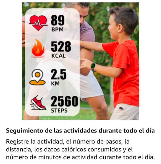 Reloj inteligente infantil morado