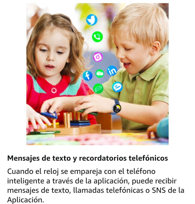 Reloj inteligente infantil morado